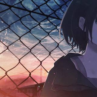 Girl and sky wallpaper