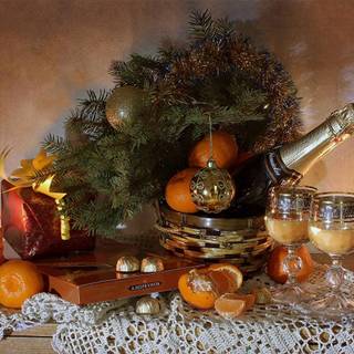 Christmas still life wallpaper