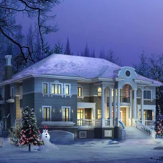 Winter home wallpaper