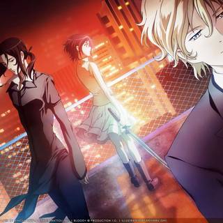 Anime love triangle wallpaper