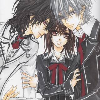 Anime love triangle wallpaper