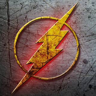 The Flash logo iPhone wallpaper