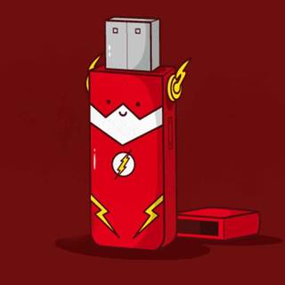 The Flash logo iPhone wallpaper