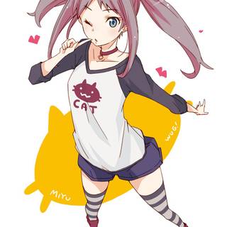 Anime girl woke up wallpaper