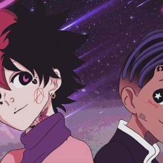 Lil Peep x And Juice Wrld anime wallpaper