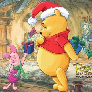 Christmas Winnie The Pooh wallpaper