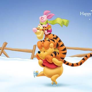 Christmas Winnie The Pooh wallpaper