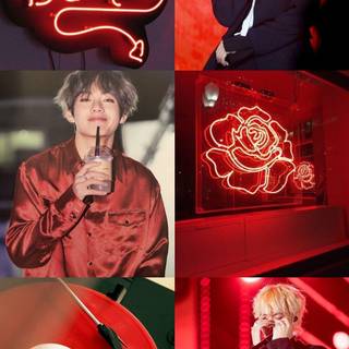 BTS red aesthetic wallpaper