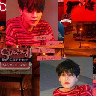 BTS red aesthetic wallpaper