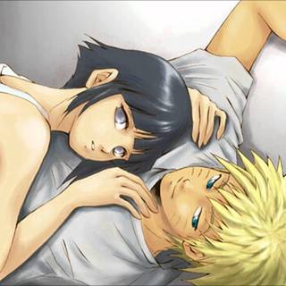 Naruto and Hinata kiss wallpaper