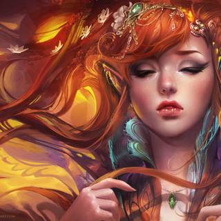 Elf girl sleeping fantasy 4k wallpaper