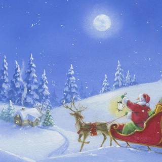 Christmas sleigh wallpaper