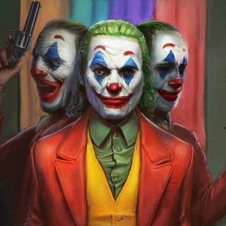 Phoenix Joker minimal face wallpaper