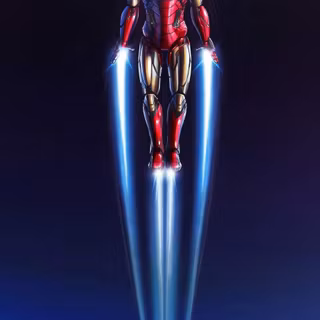 Iron Man flying iPhone wallpaper