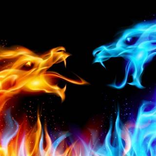 Fire ice lightning anime wallpaper