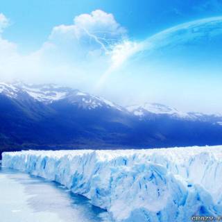 Santa at the north pole wallpaper