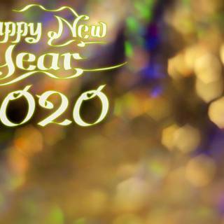 Colourful Happy New Year 2020 wallpaper