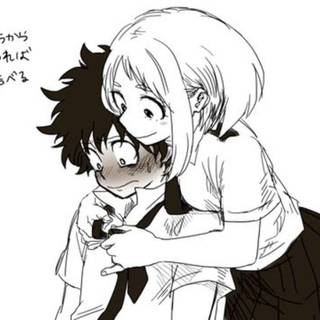 Uraraka and Midoriya wallpaper