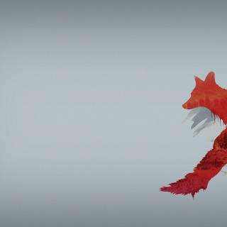 Minimalist fox wallpaper