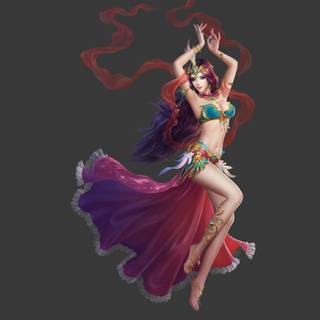 Fantasy beautiful dancing anime girl wallpaper