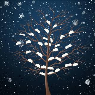 Winter minimalist wallpaper