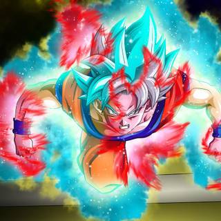 Goku SSB Kaioken desktop wallpaper