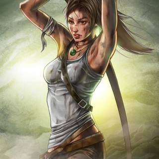 Lara Croft mobile wallpaper