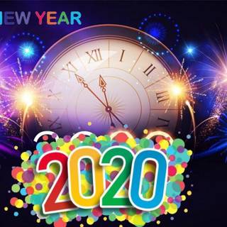 Happy New Year's Eve countdown clock 2020 wallpaper