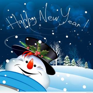 Happy New Year cartoon wallpaper