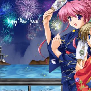Happy New Year anime wallpaper