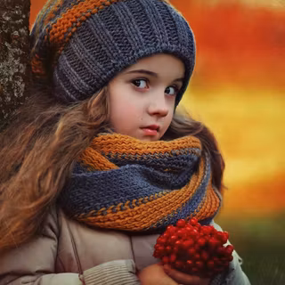 Stylish girl winter wallpaper