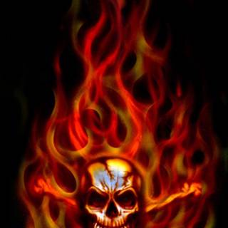 3d fire head wallpaper