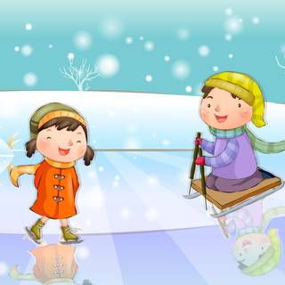 Childhood winter wallpaper