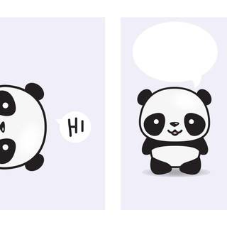 Cute Kawaii panda wallpaper