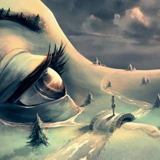 Surreal fantasy island wallpaper