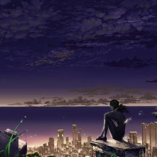 Rooftop anime wallpaper