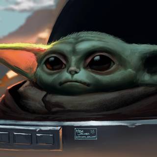 Baby Yoda desktop 1920x1080 wallpaper