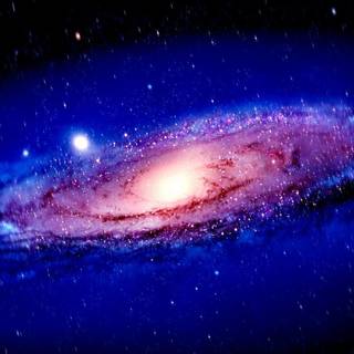 Galaxy aesthetics blue wallpaper