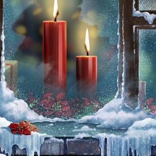 Winter window wallpaper