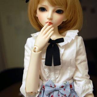 Cute doll phone 4k wallpaper