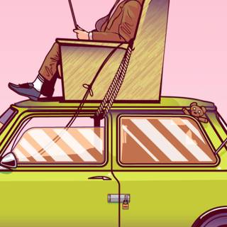 Mr.Bean cartoon iPhone wallpaper