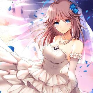 Anime girl wedding wallpaper