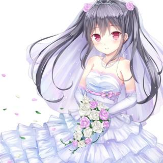 Anime girl wedding wallpaper