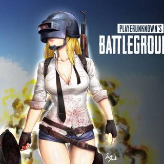 Anime girl PUBG wallpaper
