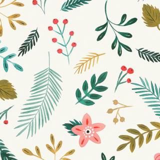 Floral winter wallpaper