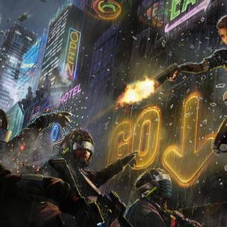 Cyberpunk woman warrior wallpaper