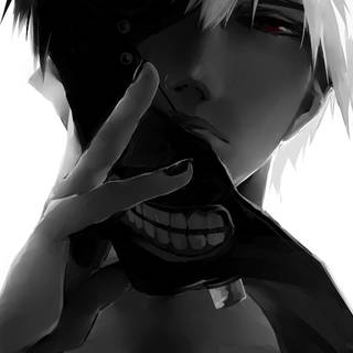 Anime black and white wallpaper
