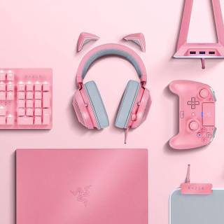 Pink gamer girl aesthetic wallpaper