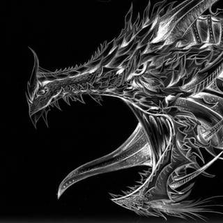 Chinese dark dragon wallpaper