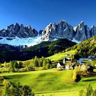Alpine landscape wallpaper